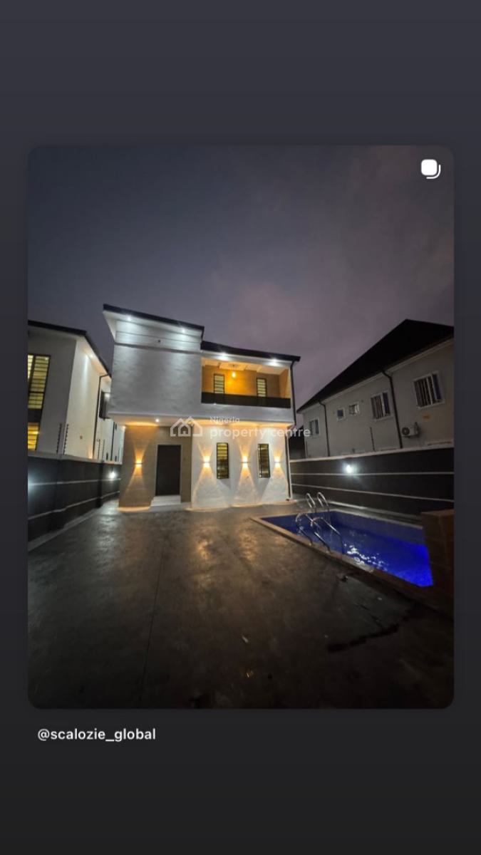 Semi Furnished Contemporary 4bedroom Duplex Wt Pool & Cinema, Shell Cooperative Eliozu Eneka Link Road, Port Harcourt, Rivers, Detached Duplex for Sale