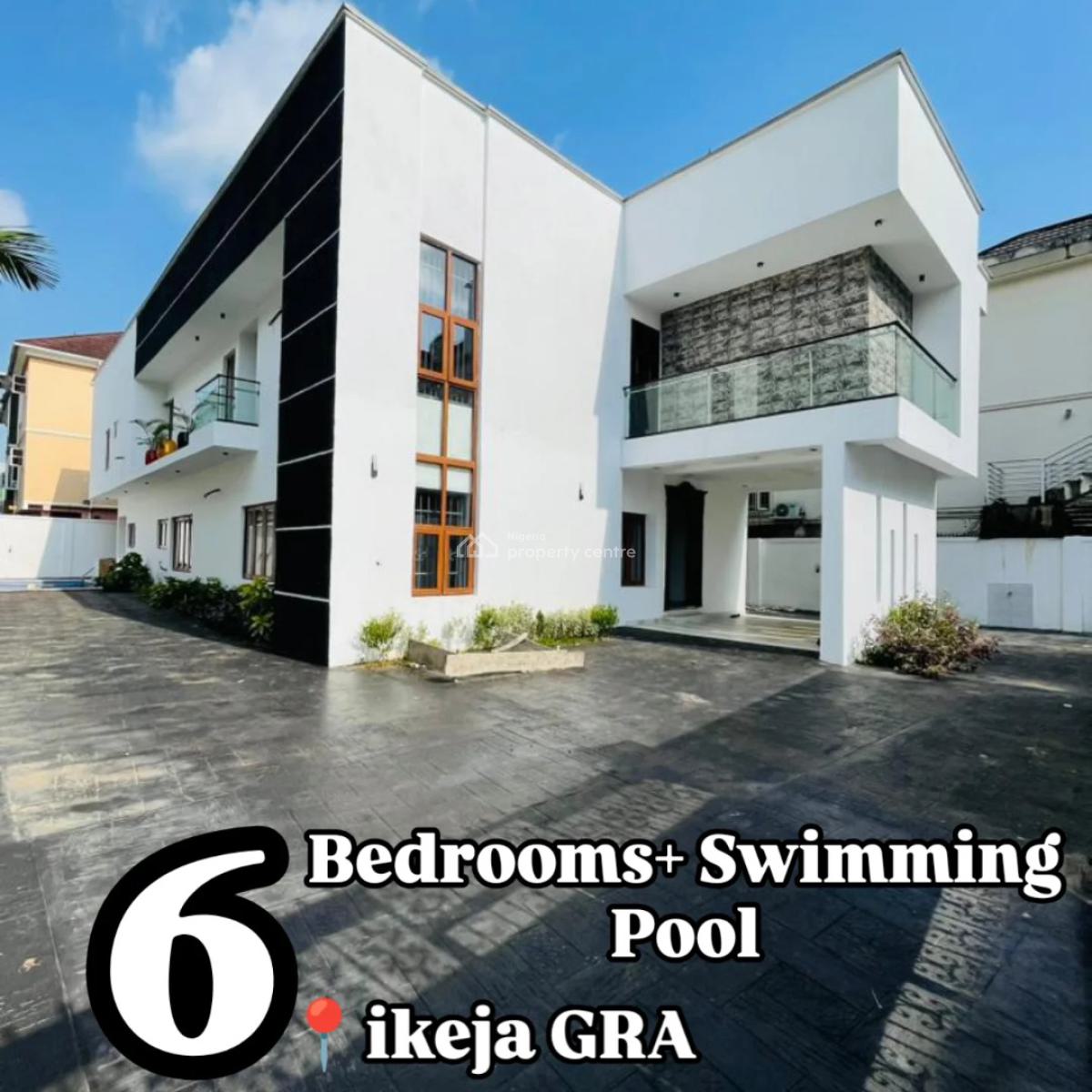Stunning 6 Bedroom Fully Detached Duplex Plus Pool & Bq in a Serene Lo, Ikeja Gra, Ikeja, Lagos, House for Sale