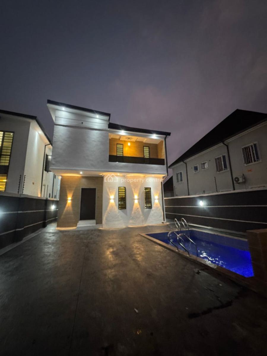 Semi-furnished Contemporary 4 Bedroom Duplex Wt Cinema, Pool, Shell Cooperative, Eliozu-eneka Link Road, Eliozu, Port Harcourt, Rivers, Detached Duplex for Sale