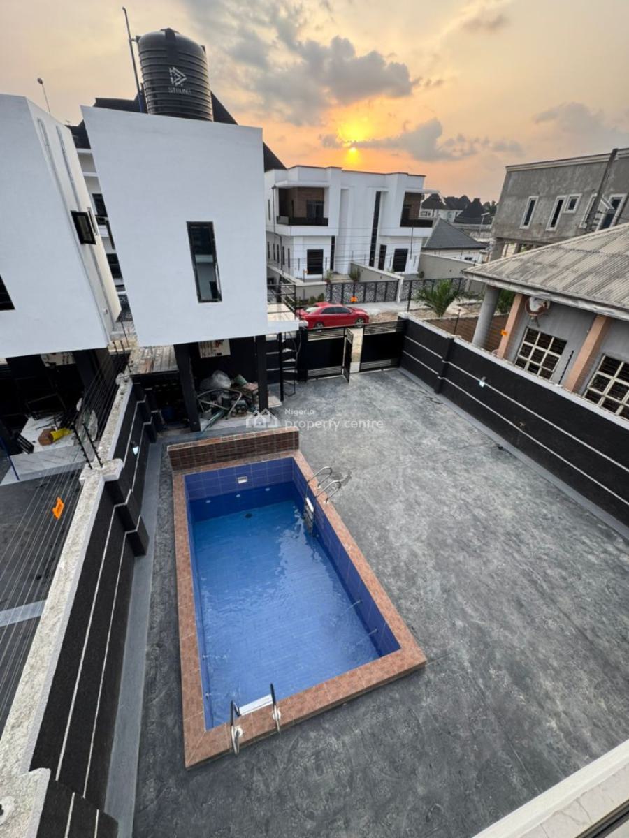 Semi-furnished Contemporary 4 Bedroom Duplex Wt Cinema, Pool, Shell Cooperative, Eliozu-eneka Link Road, Eliozu, Port Harcourt, Rivers, Detached Duplex for Sale