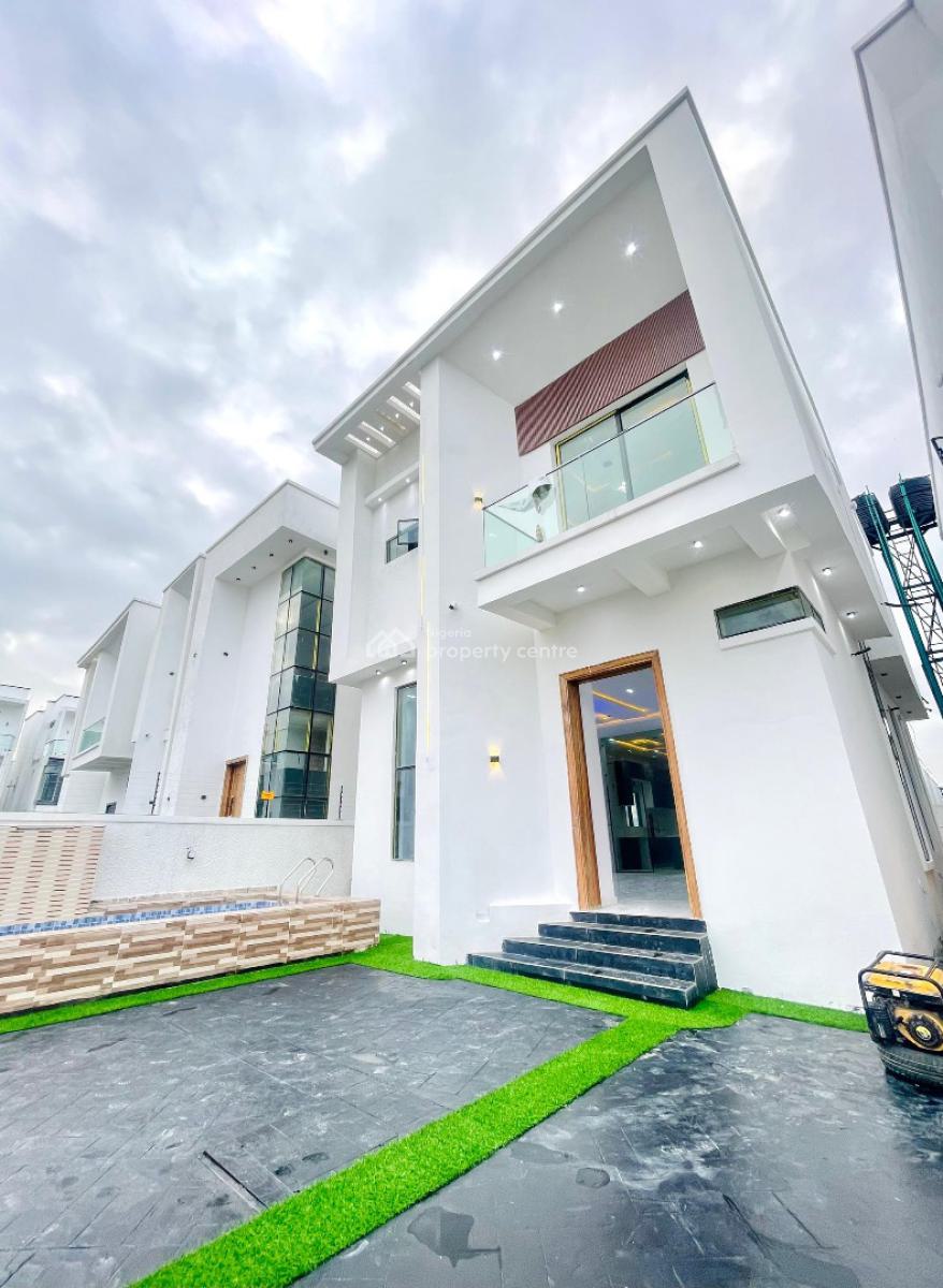 Aesthetically Pleasing 4 Bedroom Duplex with a Bq and a Pool, Chevron, Lekki, Lagos, House for Sale