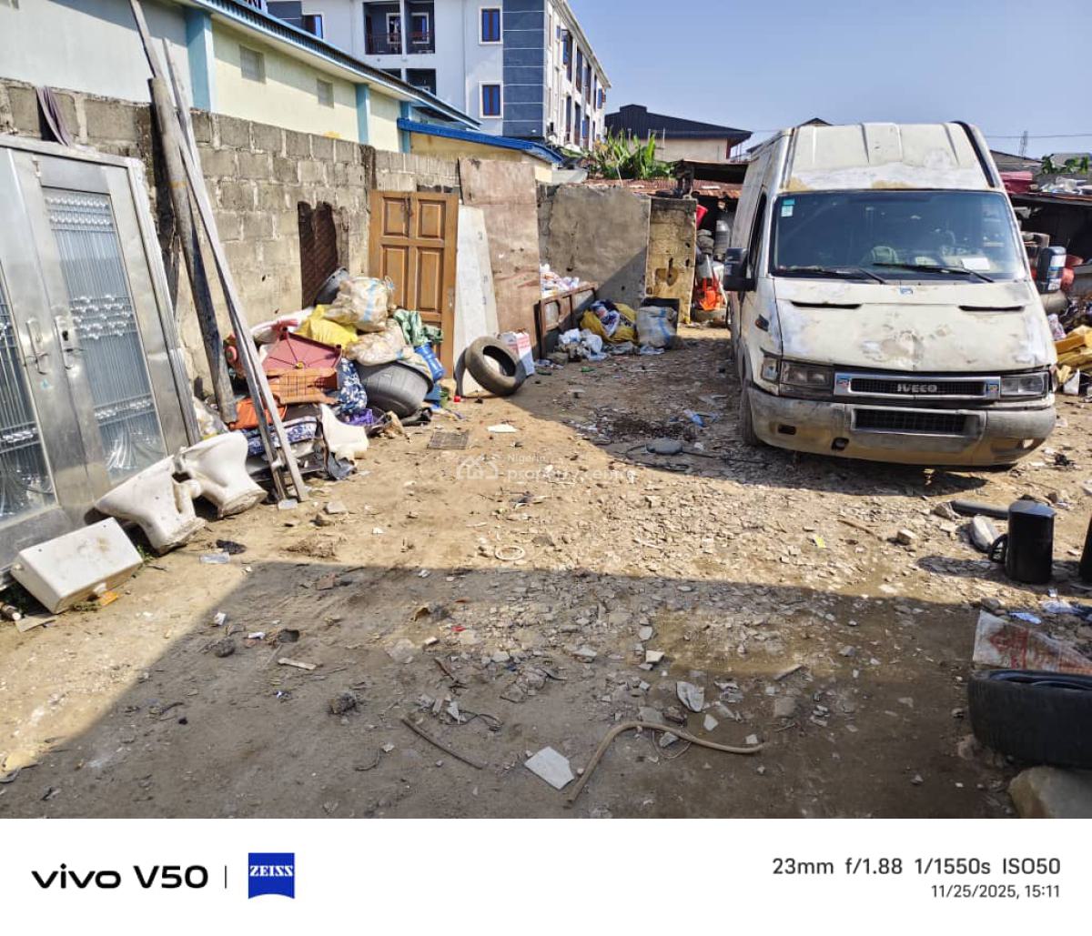 One Plot of Dry, Fully Fenced N Gated Land(678 Square Metres)., Off Ago Palace, Okota, Isolo, Lagos, Mixed-use Land for Sale