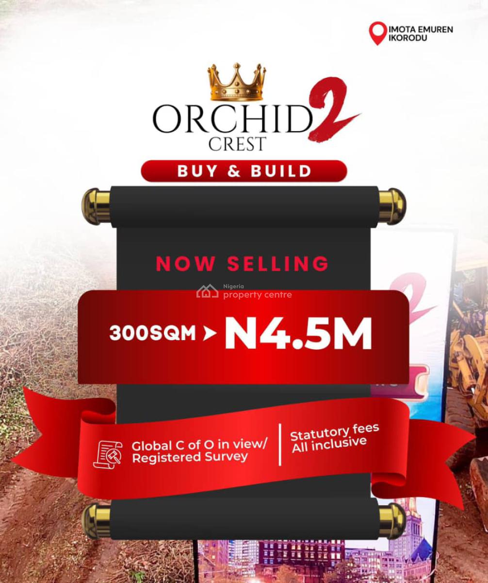 Orchid Crest 2, Visitors Lounge, Smart Garden, Electricity, Modern Gym, Mini Library, Imota, Ikorodu, Lagos, Residential Land for Sale