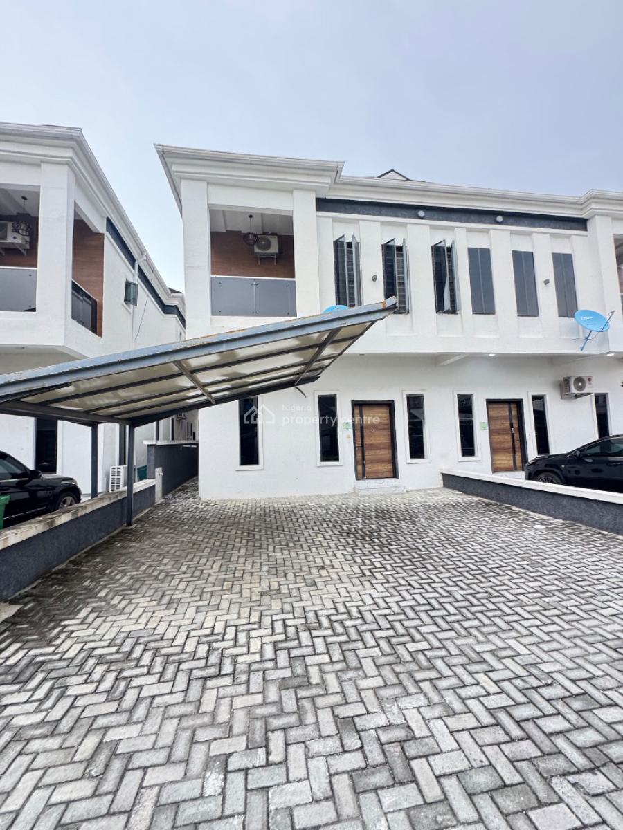 Unfurnished Luxurious Services 4 Bedroom Duplex with Bq. with Pool Gym, Orchid Road Lekki, Lekki, Lagos, Semi-detached Duplex for Rent