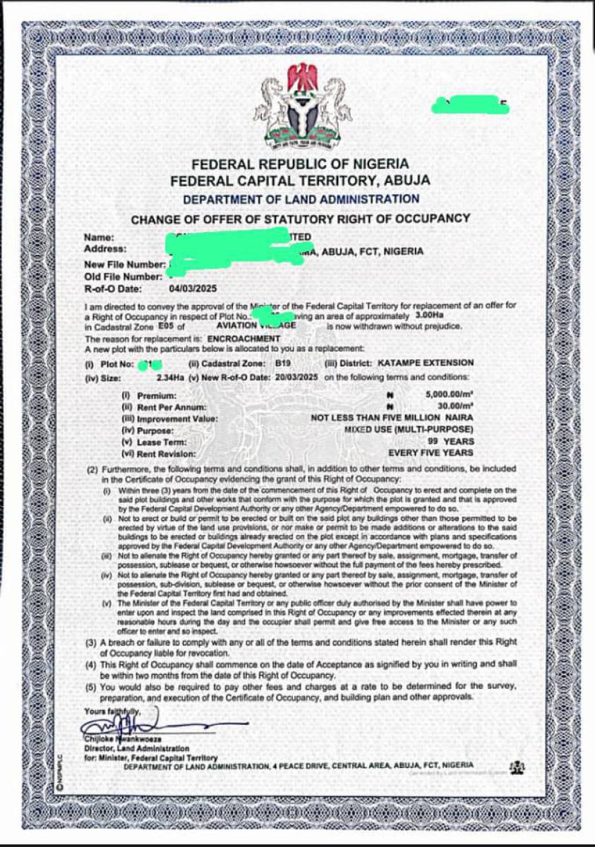 2.3 Heactares Land Katampe Extension, Katampe Extension, Katampe, Abuja, Mixed-use Land for Sale