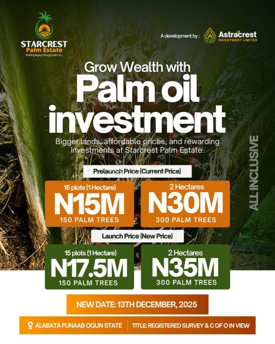 Starcrest Palm Estate, Alabata, Funab, Abeokuta South, Ogun, Mixed-use Land for Sale