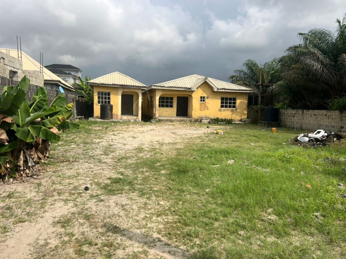 Dry Plot of Land with 2 Bedroom Bungalow and Room/parlour Bungalow, Ogunfayo Estate, Ibeju Lekki, Lagos, Residential Land for Sale