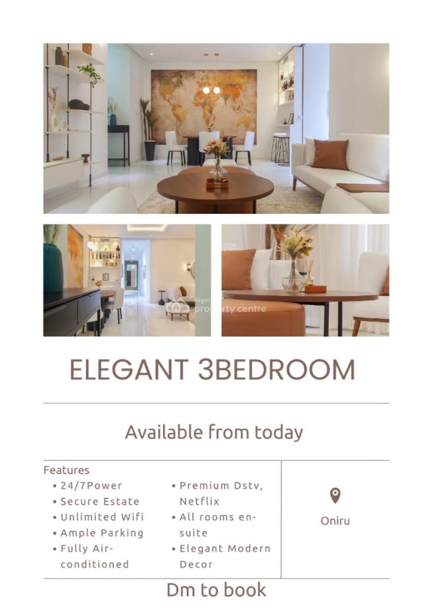 Luxury 3 Bedroom Apartment, Oniru, Victoria Island (vi), Lagos, Flat / Apartment Short Let