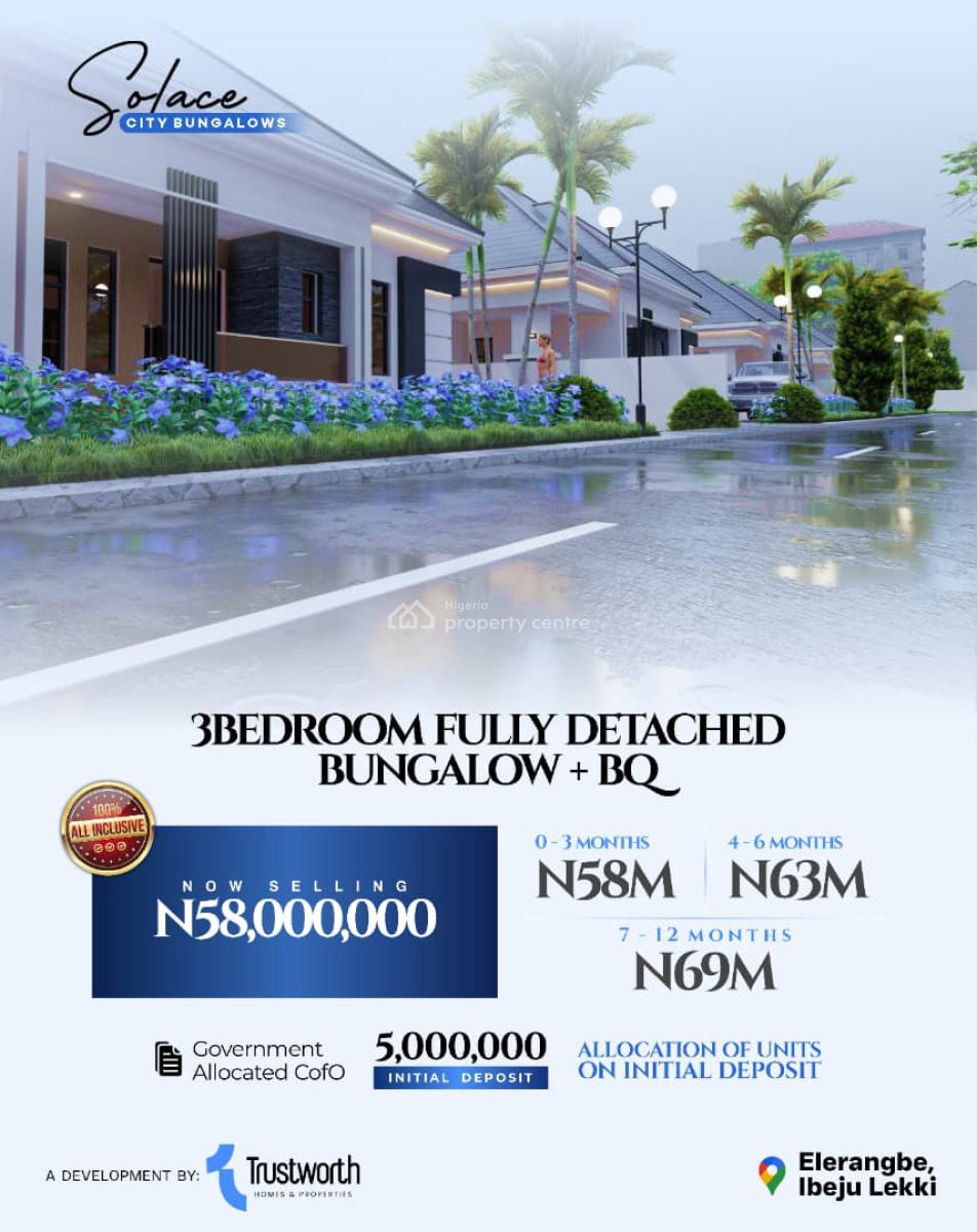 Solace City Bungalow, Eleranigbe, Ibeju Lekki, Lagos, Detached Bungalow for Sale