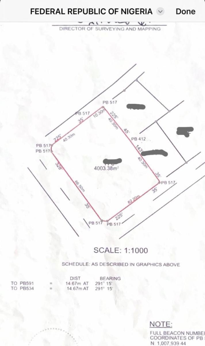 4000sqm Land, Asokoro District, Abuja, Residential Land for Sale
