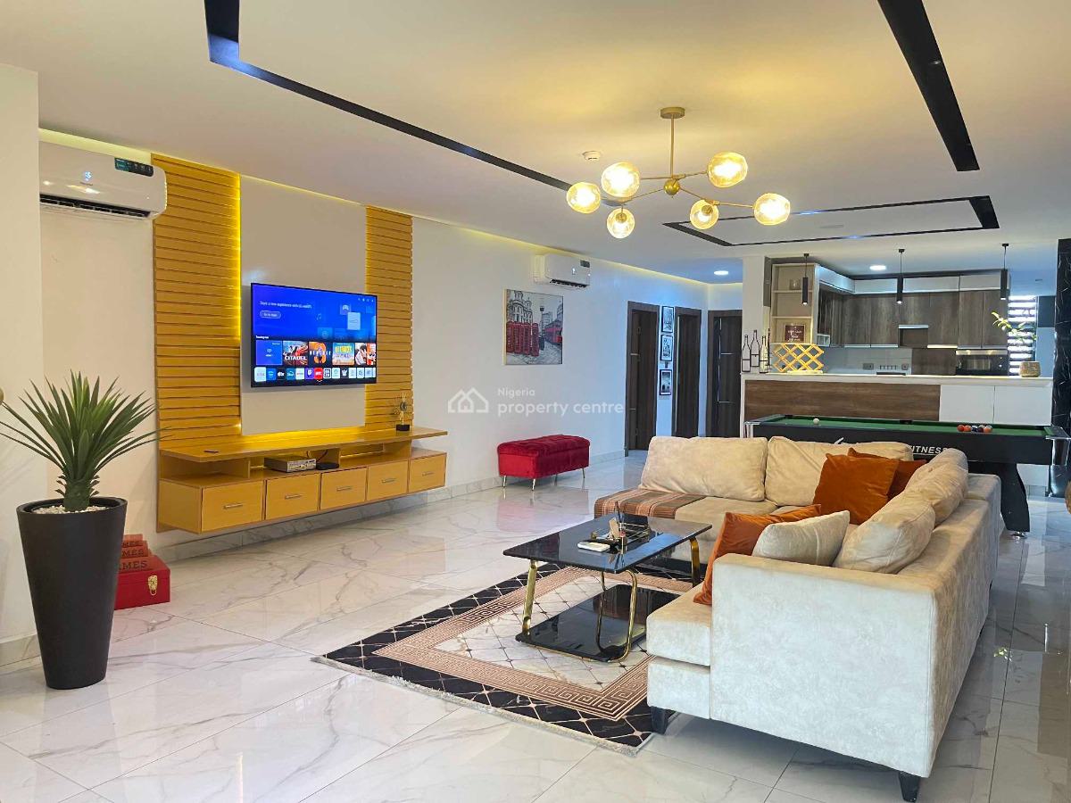 Waterfront 3 Beds Apartment with Pool, Snookerboard, Ps5 & Jetty, Admiralty Way, Lekki Phase 1, Lekki, Lagos, Flat / Apartment Short Let