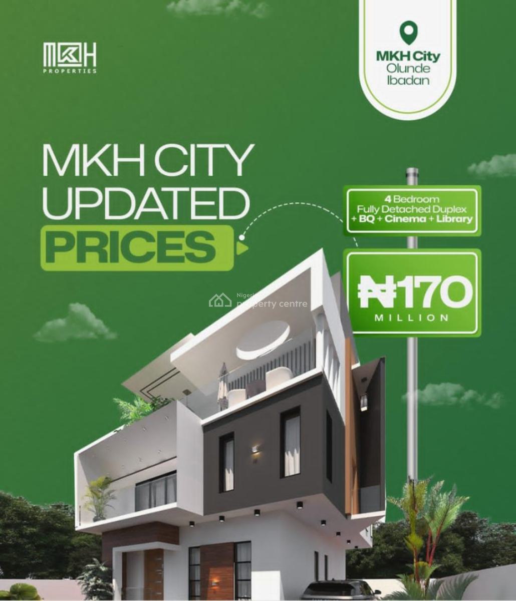 4 Bedroom Bungalow, Mkh City, Olunde, Ibadan, Oyo, Terraced Bungalow for Sale