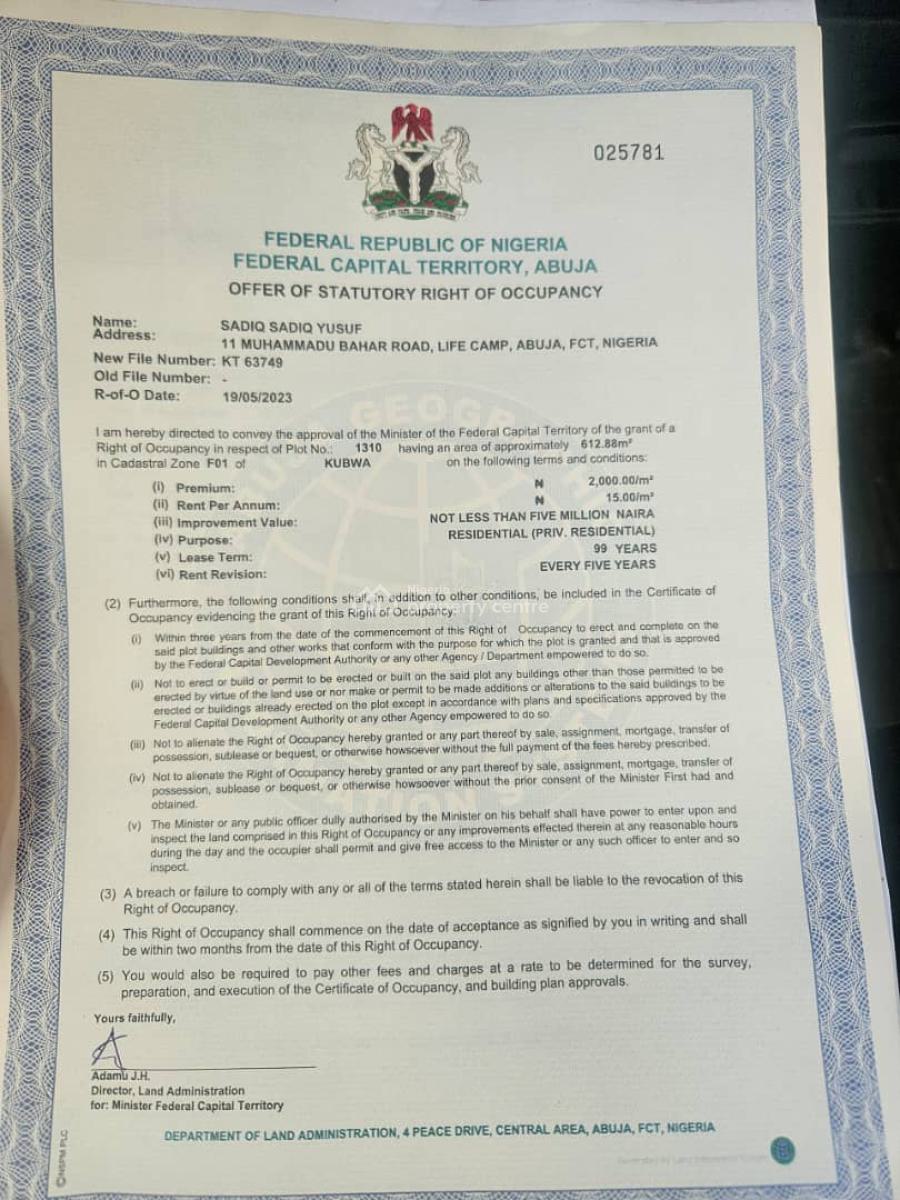 Land, Katampe Extension, Katampe, Abuja, Mixed-use Land for Sale