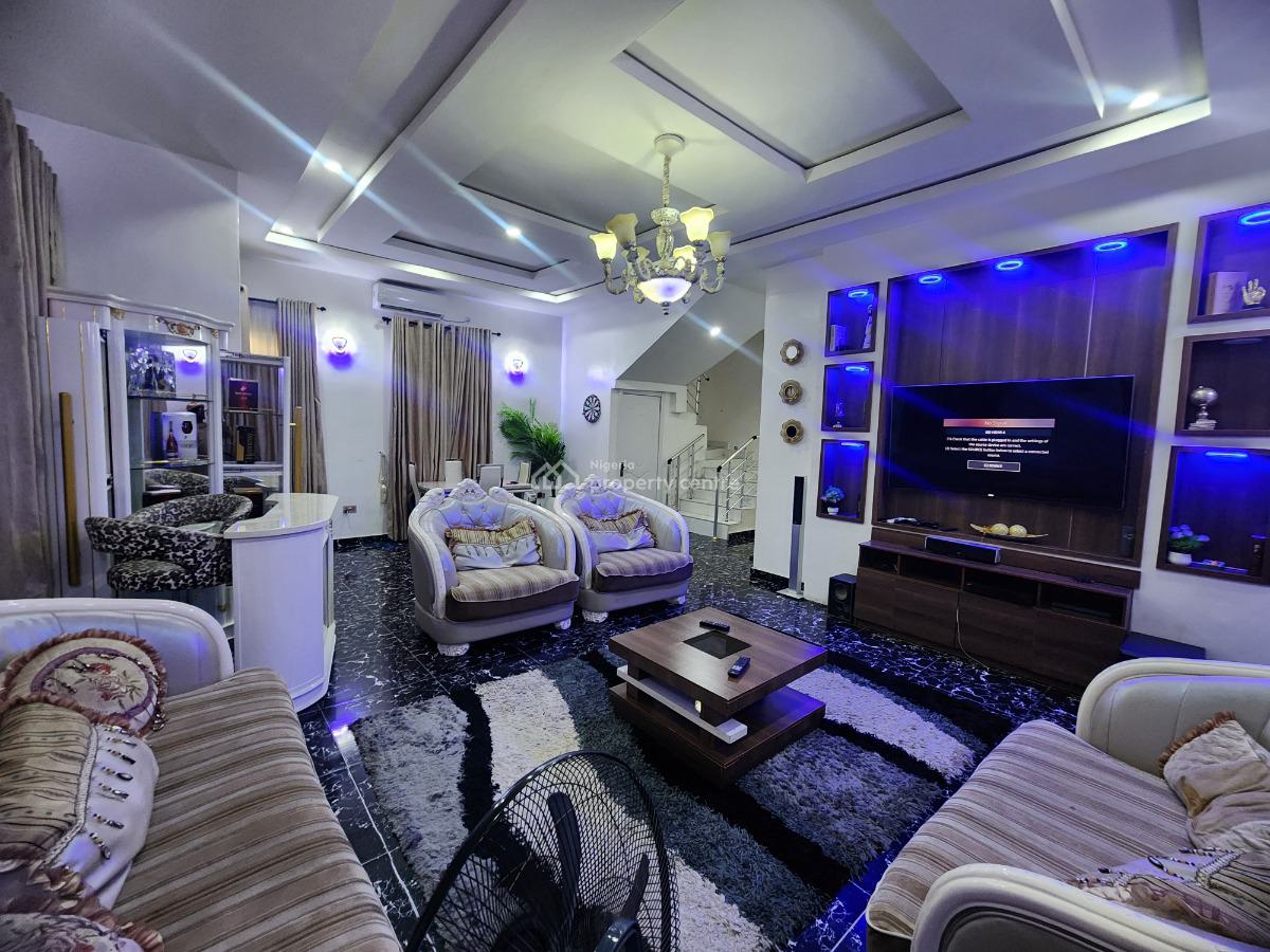 Fully Furnished 4 Bedroom Fully Detached Duplex with Bq + Solar & Gen, Lekky County, Ikota Villa, Lekki, Lagos, Detached Duplex for Rent