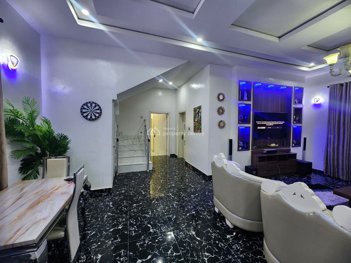 Fully Furnished 4 Bedroom Fully Detached Duplex with Bq + Solar & Gen, Lekky County, Ikota Villa, Lekki, Lagos, Detached Duplex for Rent