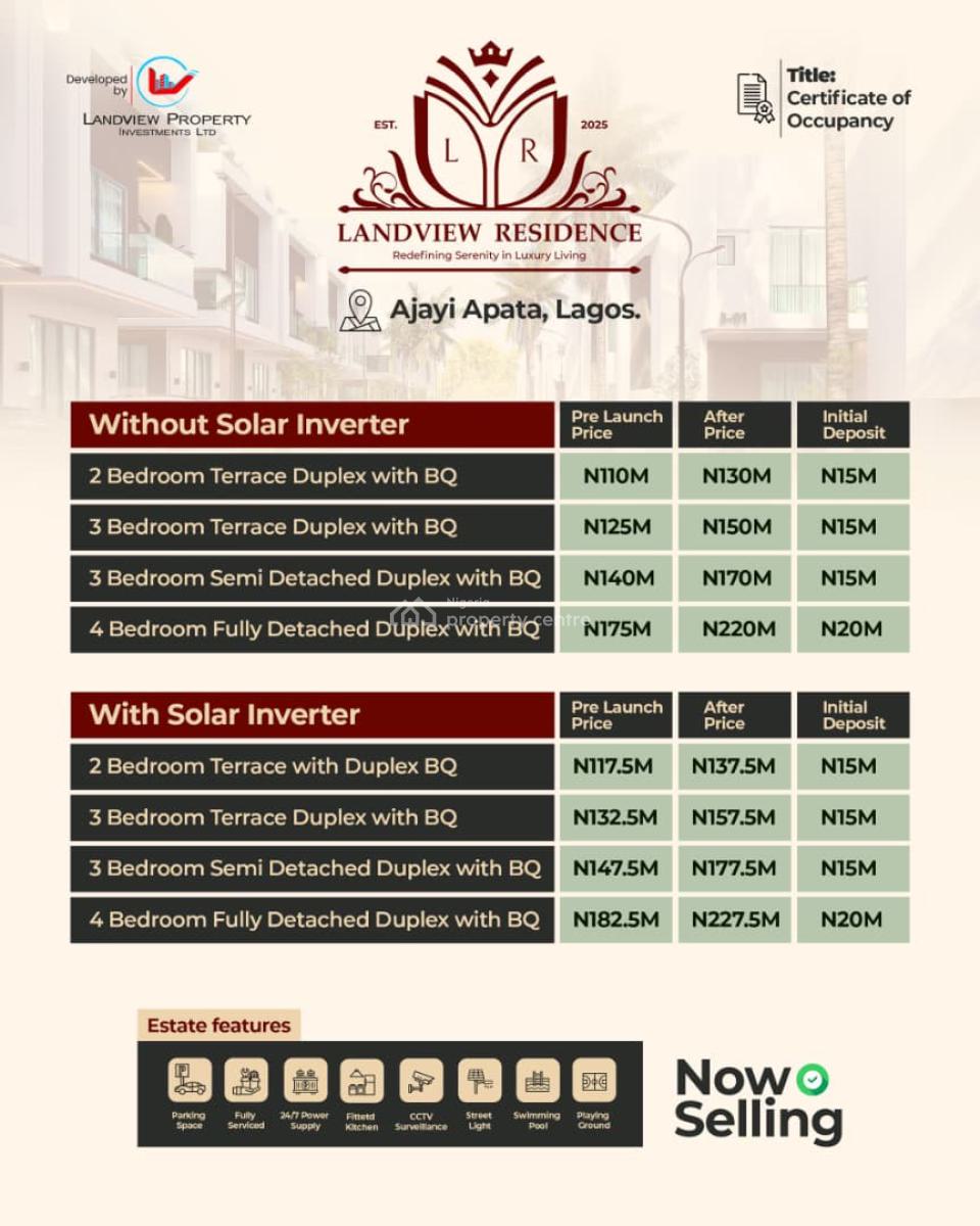 4-bedroom Fully Detached Duplex with Bq, Sangotedo, Ajah, Lagos, Detached Duplex for Sale