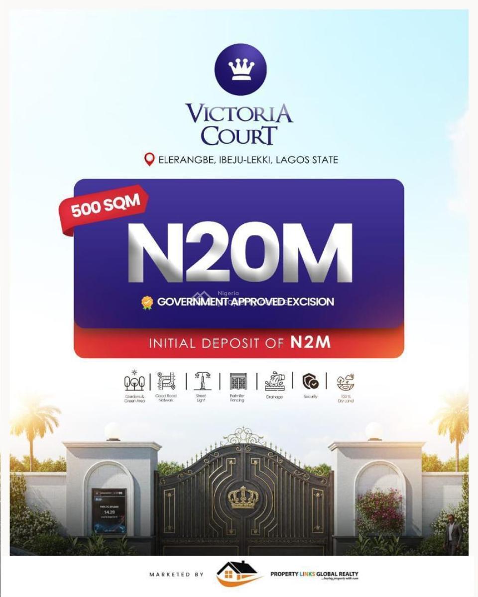 Residential Land Buy and Build, Victoria Court Estate, Eleranigbe, Ibeju Lekki, Lagos, Residential Land for Sale