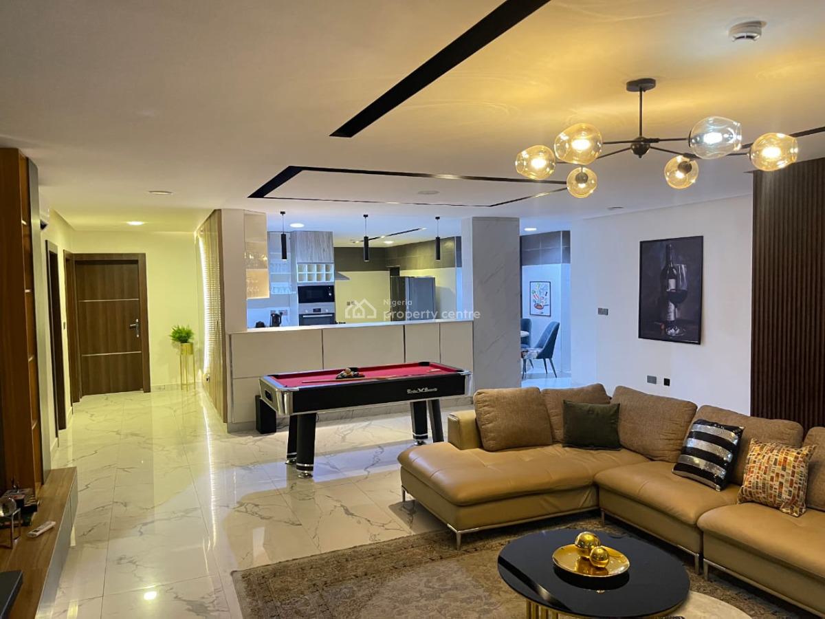 Elegant Waterfront 3-beds Apartment with Pool, Snooker & Gym, Located at Admiralty Way, Lekki Phase 1, Lekki, Lagos, Flat / Apartment Short Let