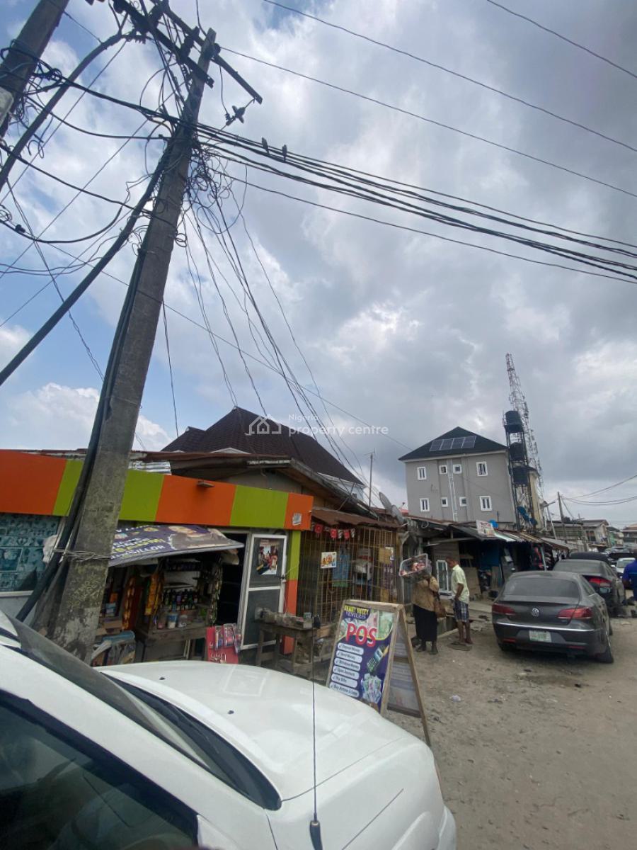Dilapidated Cornerpiece Bungalow (shops + Residential Units)for Grabs, Afolabi Dada Street Off Nnobi Right, Kilo, Surulere, Lagos, Mixed-use Land for Sale