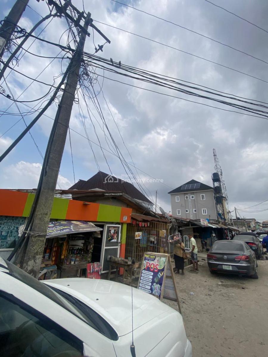 Dilapidated Cornerpiece Bungalow (shops + Residential Units)for Grabs, Afolabi Dada Street Off Nnobi Right, Kilo, Surulere, Lagos, Mixed-use Land for Sale
