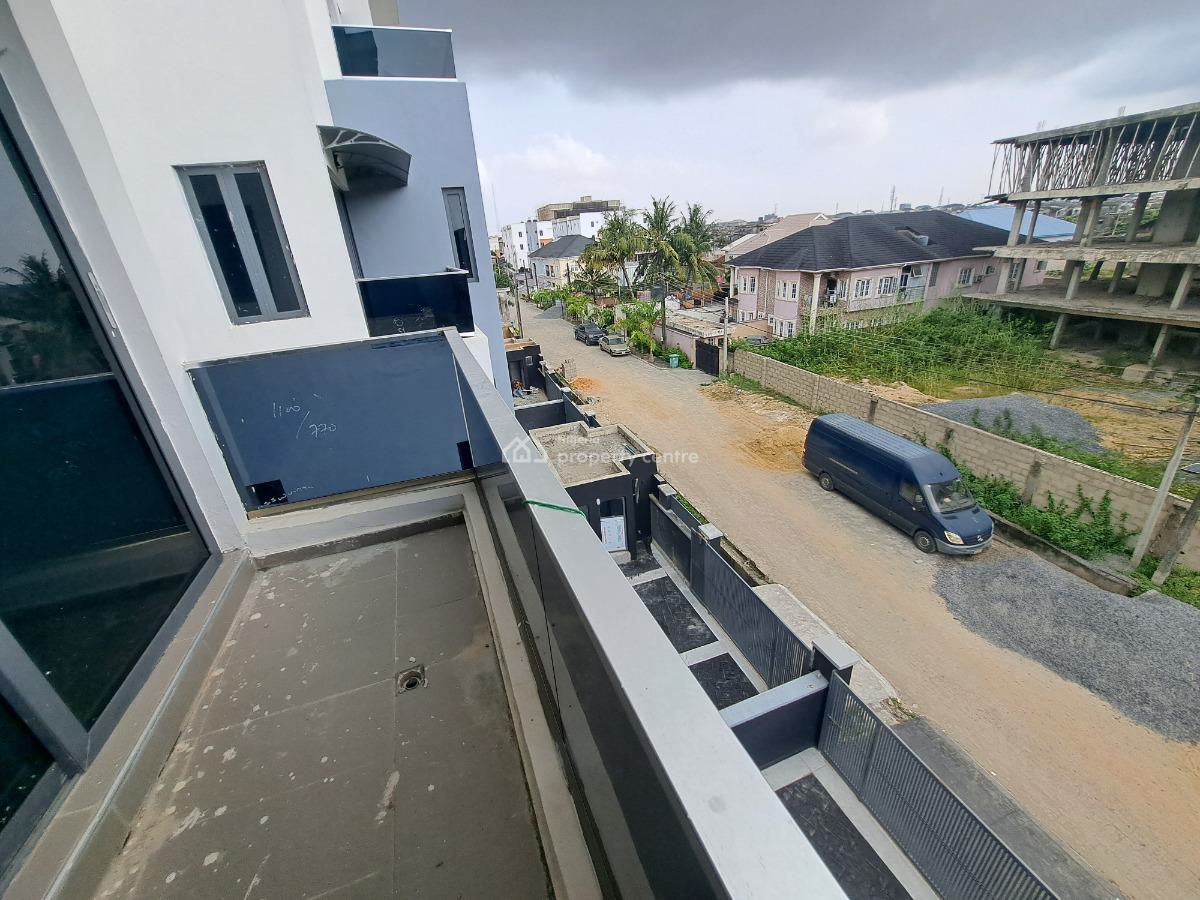 New 5 Bedroom Duplex on 3 Floors  with 1 Room Bq & Open Terrace, Ilasan, Lekki, Lagos, Semi-detached Duplex for Rent