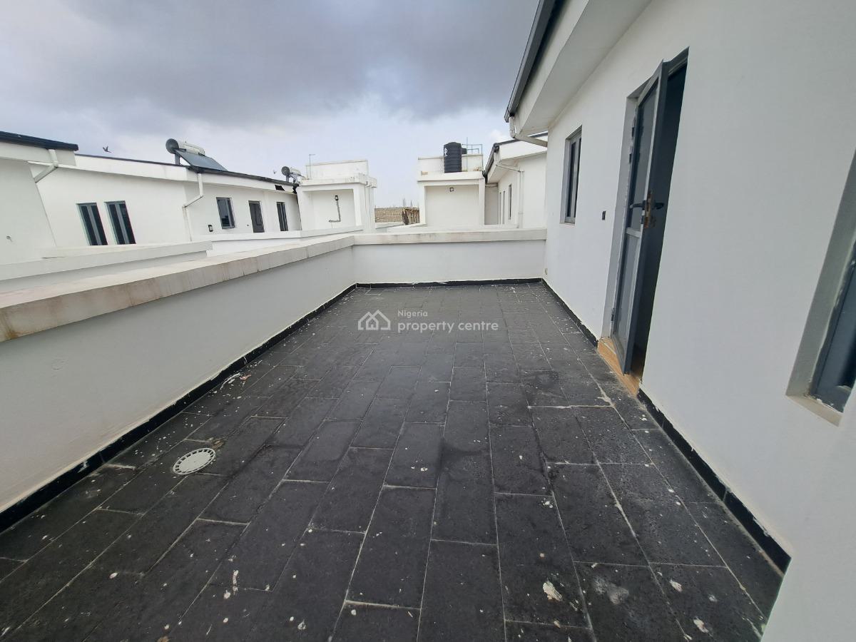 New 5 Bedroom Duplex on 3 Floors  with 1 Room Bq & Open Terrace, Ilasan, Lekki, Lagos, Semi-detached Duplex for Rent