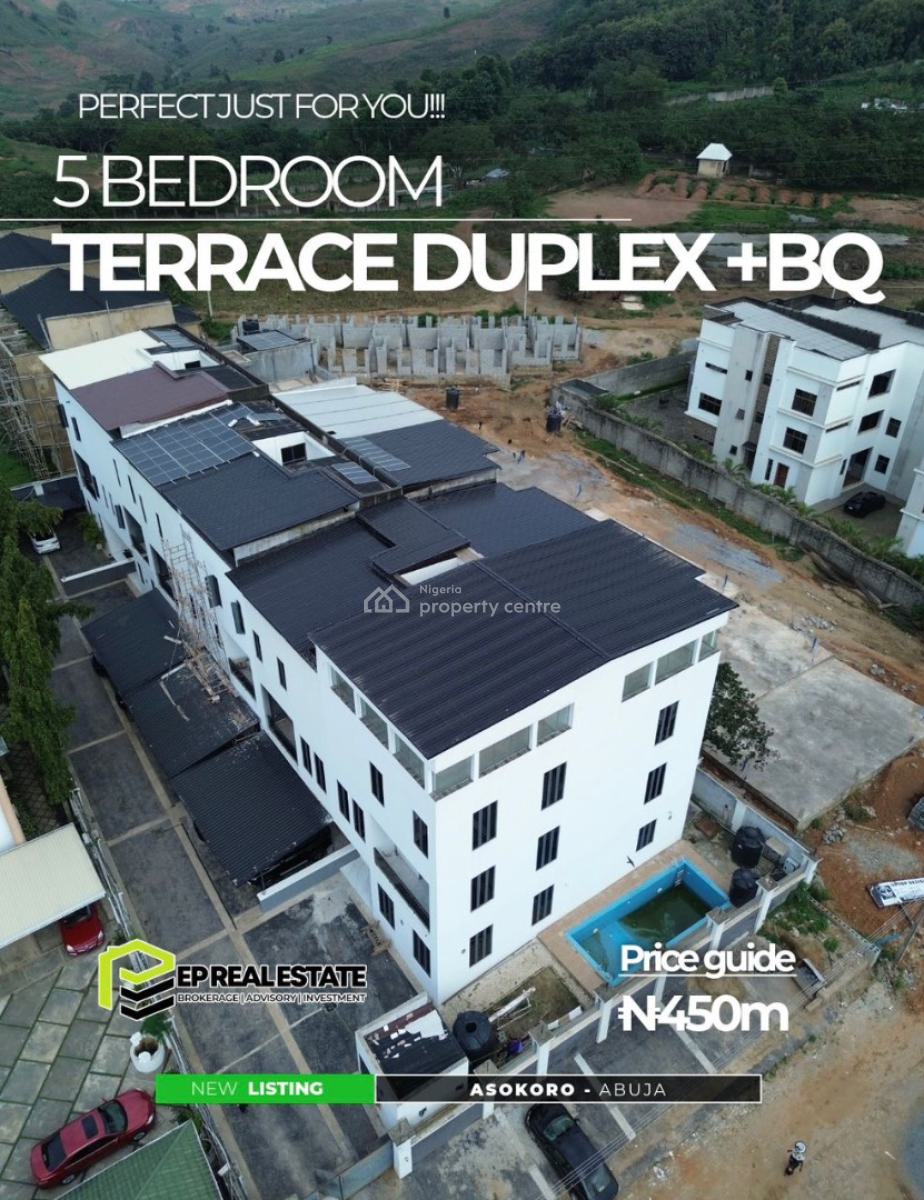 5 Bedroom Terrace Duplex, Asokoro District, Abuja, Terraced Duplex for Rent