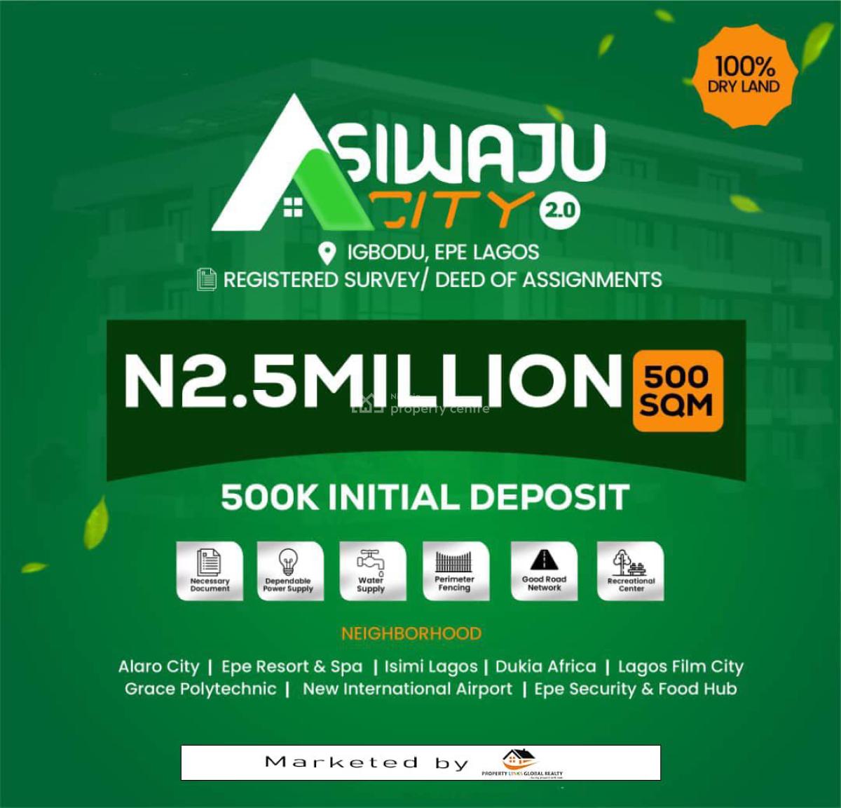 Affordable Land, Asiwaju City 2.0 Igbodu Epe, Epe, Lagos, Residential Land for Sale