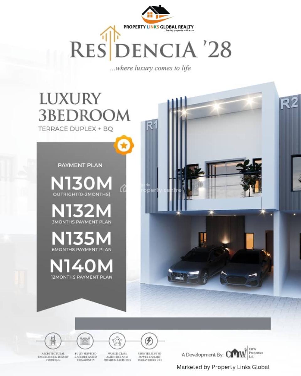 3 Bedroom Detached Duplex with Bq, Lekki, Lagos, Semi-detached Duplex for Sale