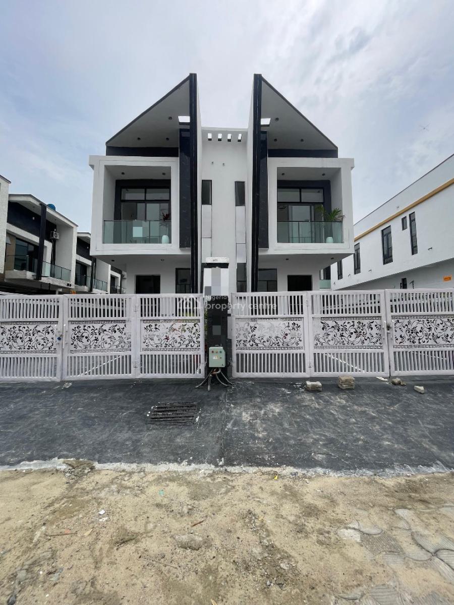 Well Built 4 Bedroom Semi Detached Duplex with Bq and Self Compound, Ikota, Lekki, Lagos, Detached Duplex for Sale