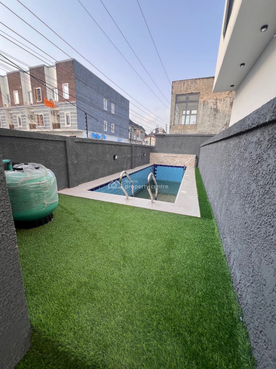 Luxury Exquisitely Built 4bedroom with Roof Terrace , Pool and Bq, Osapa, Lekki, Lagos, Terraced Duplex for Sale