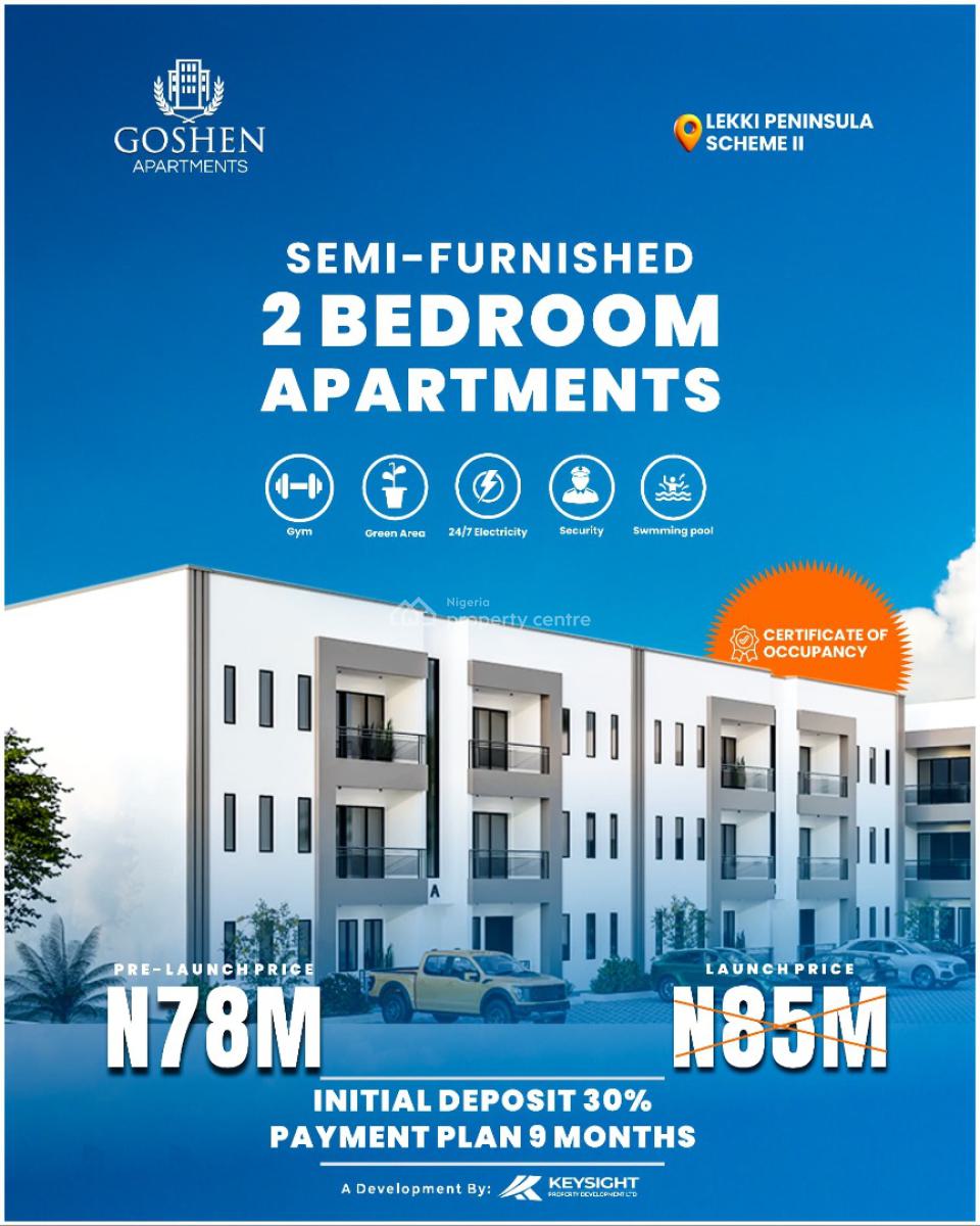 2 Bedroom Apartment, Goshen Apartment, Ajah, Lagos, Block of Flats for Sale