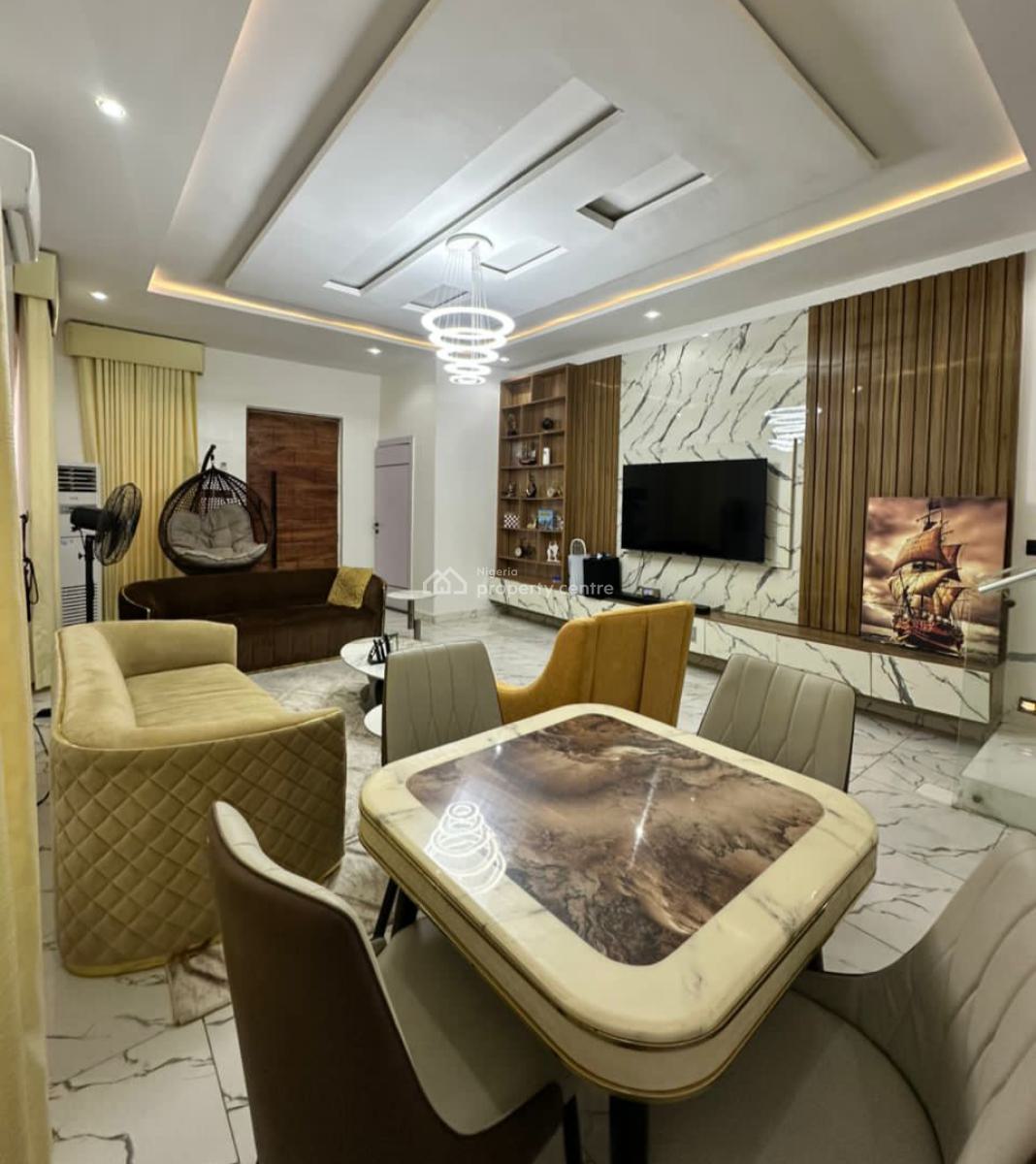 Luxury Fully Furnished 4 Bedroom Semi Detached Ensuite, Family Lobby, Thomas Estate, Ajah, Lagos, Semi-detached Duplex for Rent