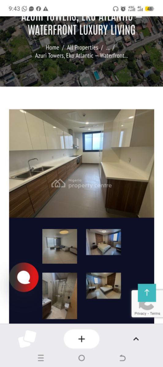 3-bedroom Apartments (including One Service Quarter) Size: 186 Sqm, Eko Atlantic City, Lagos, Flat / Apartment for Sale