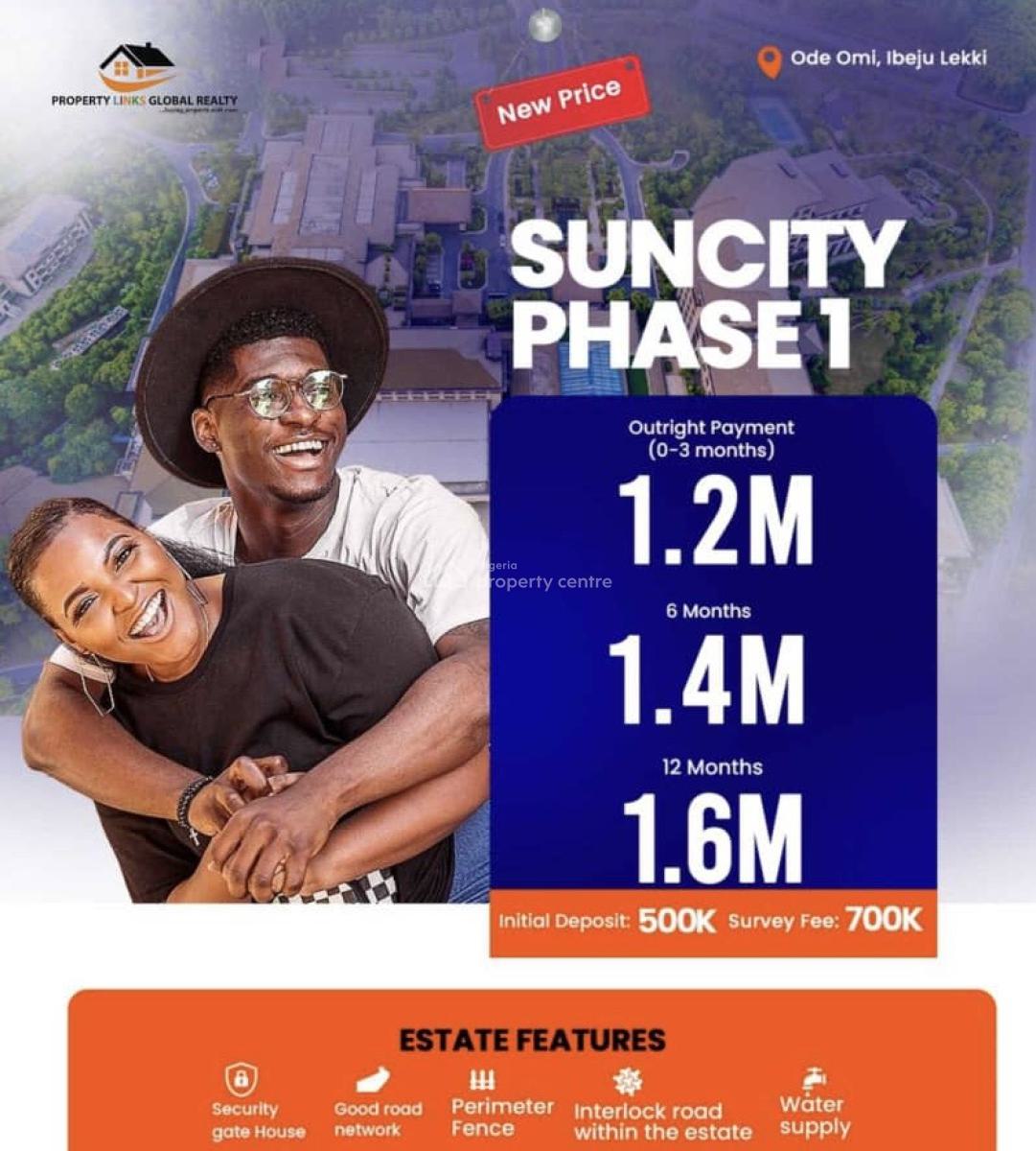 100% Dry Land with Instant Allocation, Sun City Located Off Lagos-calabar Coastal Road, Ode Omi, Ibeju Lekki, Lagos, Mixed-use Land for Sale