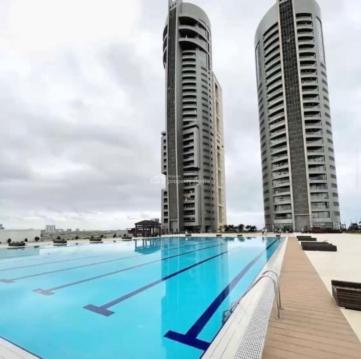 with Pool and Ocean View Fully Furnished 3 Bedroom, Eko Atlantic City, Lagos, Flat / Apartment for Rent