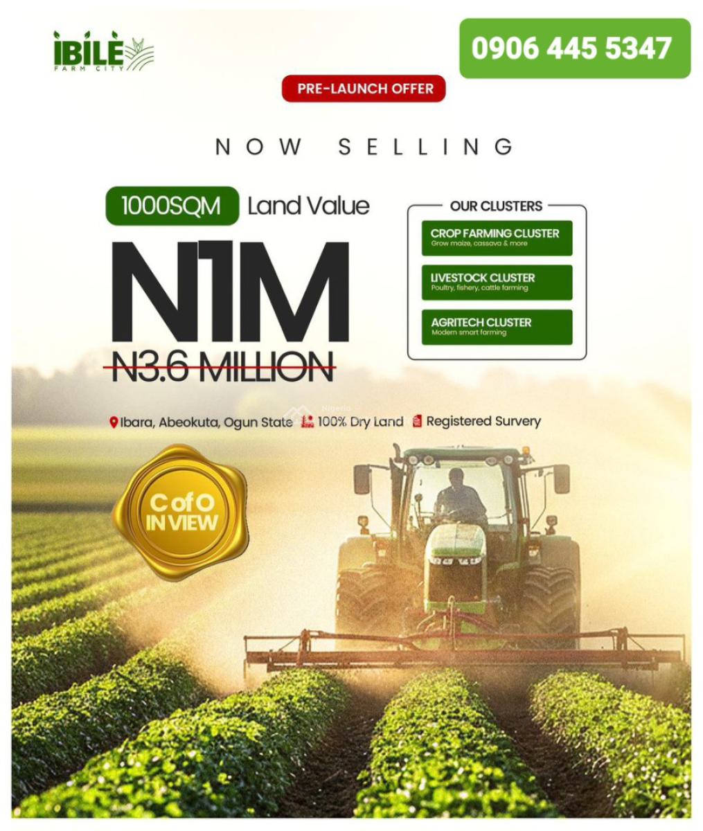 Plots and Acres of Farmlands, Farmlands at Ibara Town, Abeokuta North, Ogun, Land for Sale