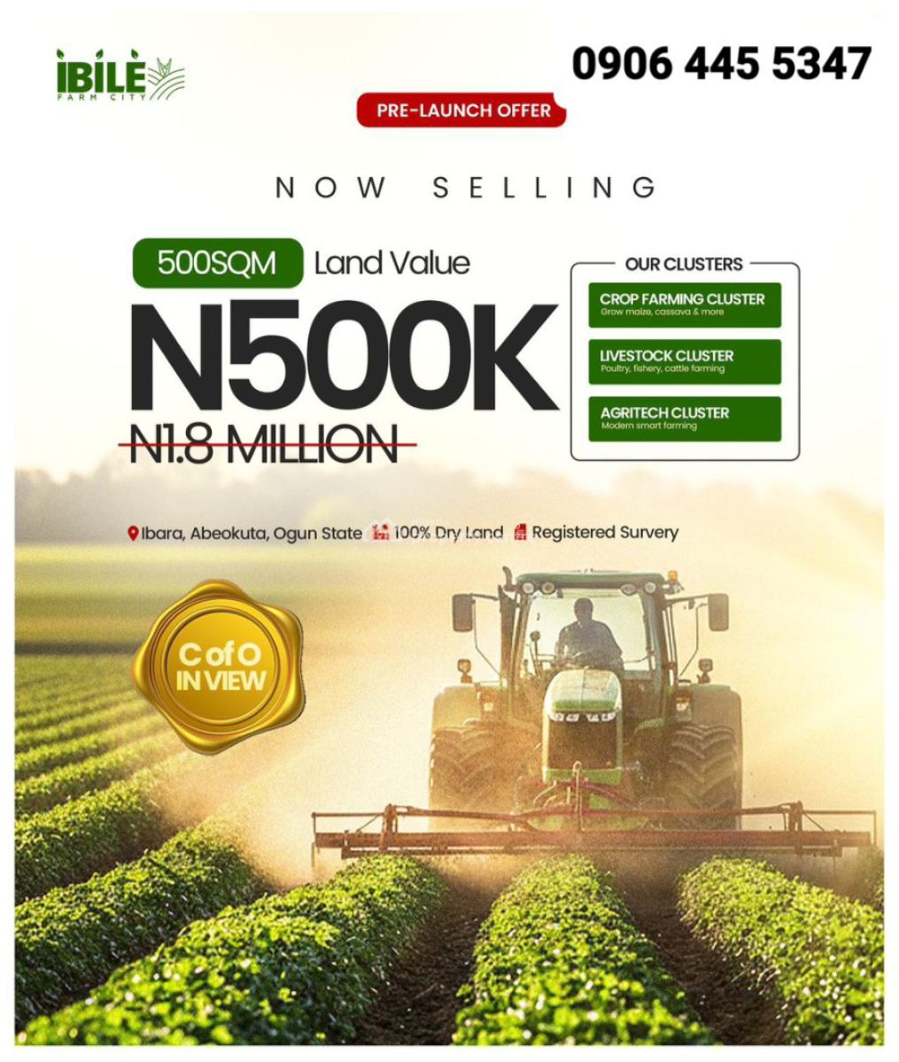 Plots and Acres of Farmlands, Farmlands at Ibara Town, Abeokuta North, Ogun, Land for Sale