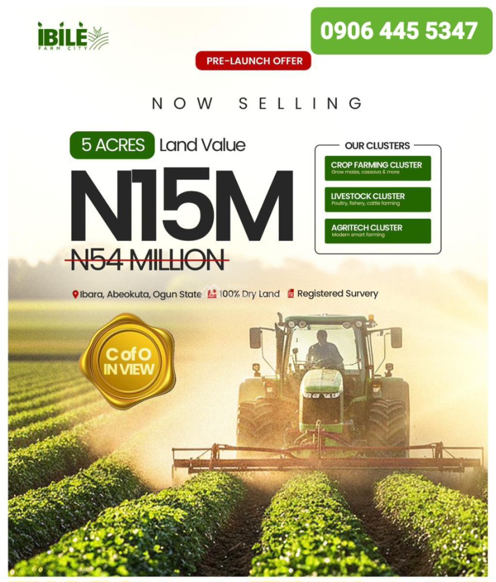 Plots and Acres of Farmlands, Farmlands at Ibara Town, Abeokuta North, Ogun, Land for Sale