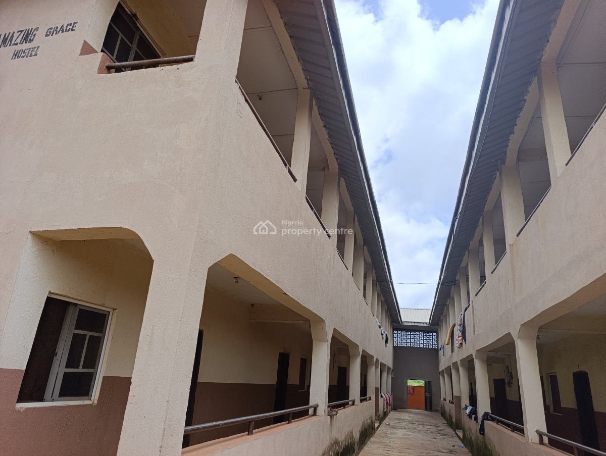 24 Rooms Self Contain with Extra One Plot of Land, Futa South Gate, Akure, Ondo, Hostel for Sale