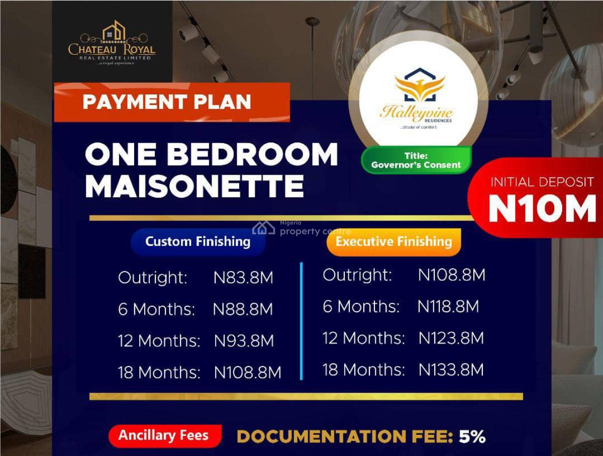 Luxury 1 Bedroom Apartment with 10m Inital Deposit  and Payment Plan, Off Monastery Road ,shoprite, Sangotedo, Ajah, Lagos, Flat / Apartment for Sale