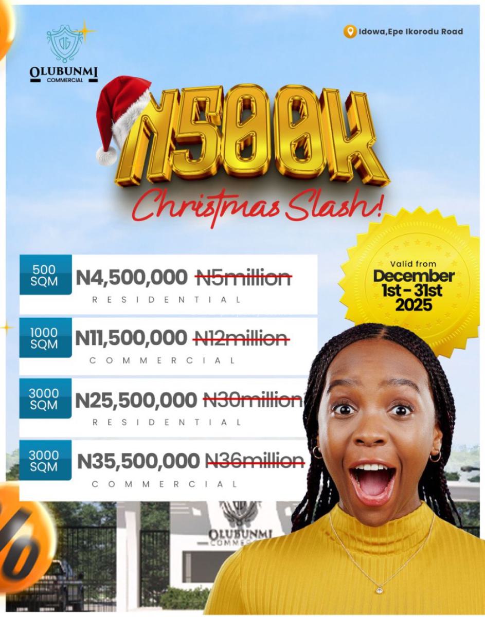 Olubunmi Gardens Commercial (ogc), Idowa, Epe - Ikorodu Axis, Epe, Lagos, Commercial Land for Sale