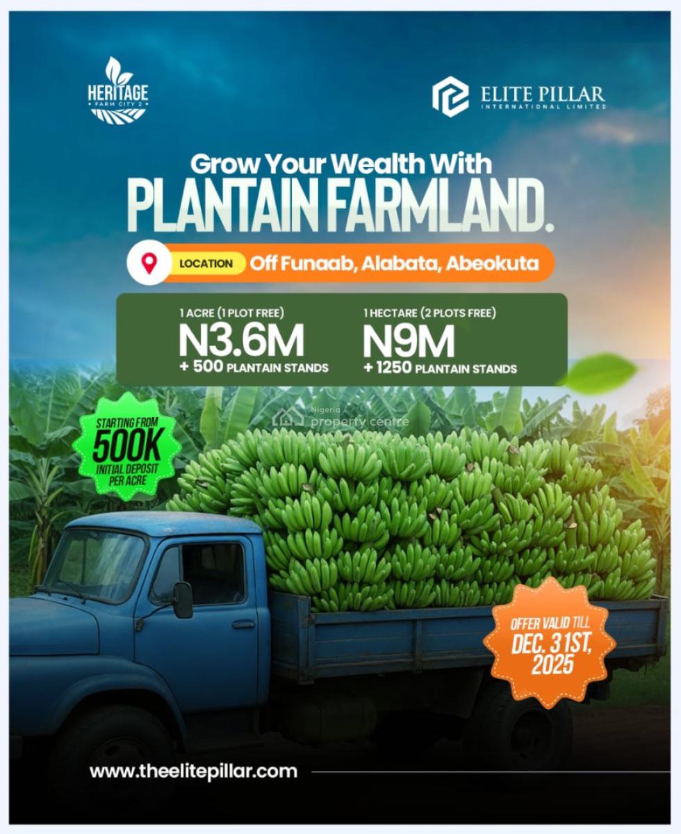 Imagine Owning a Piece of Paradise in a Fast-growing and Highly Sought, Earn Passive Income Annually Through Cocoa and Plantain Farming, Abeokuta North, Ogun, Mixed-use Land for Sale