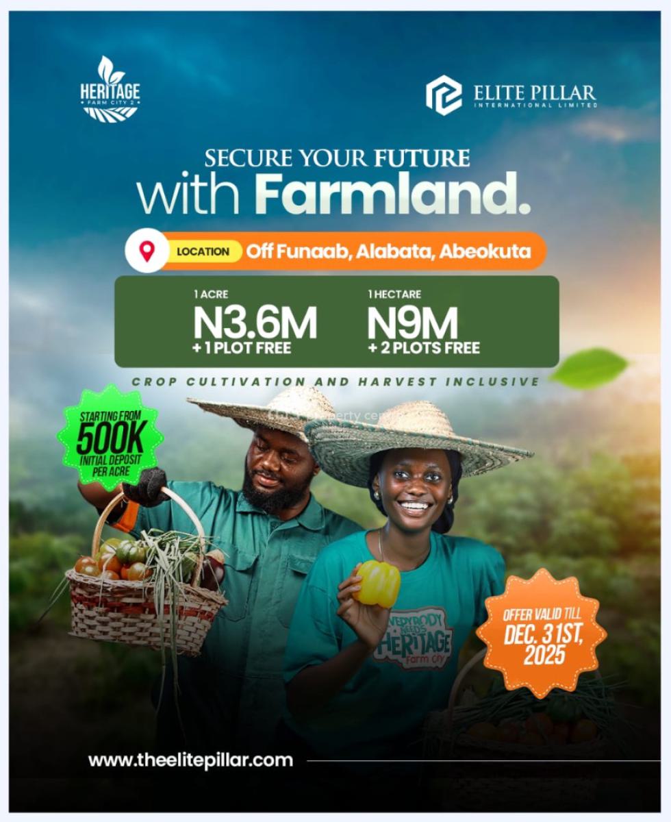 Imagine Owning a Piece of Paradise in a Fast-growing and Highly Sought, Earn Passive Income Annually Through Cocoa and Plantain Farming, Abeokuta North, Ogun, Mixed-use Land for Sale