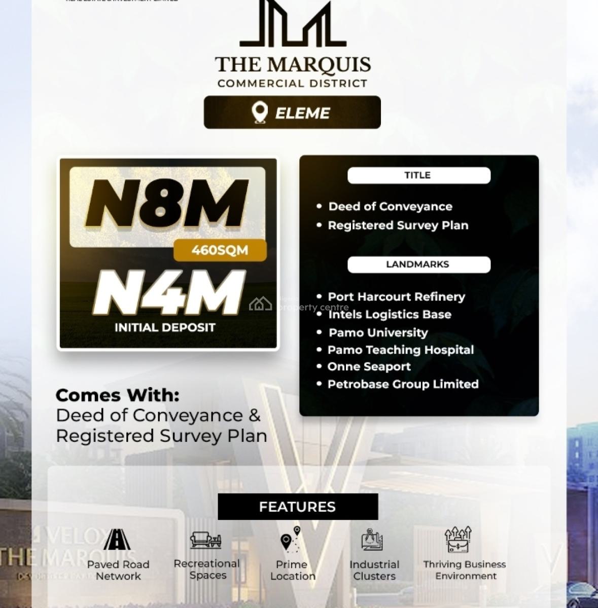 Plots of Land in Dedicated Commercial District, Eleme, Rivers, Commercial Land for Sale