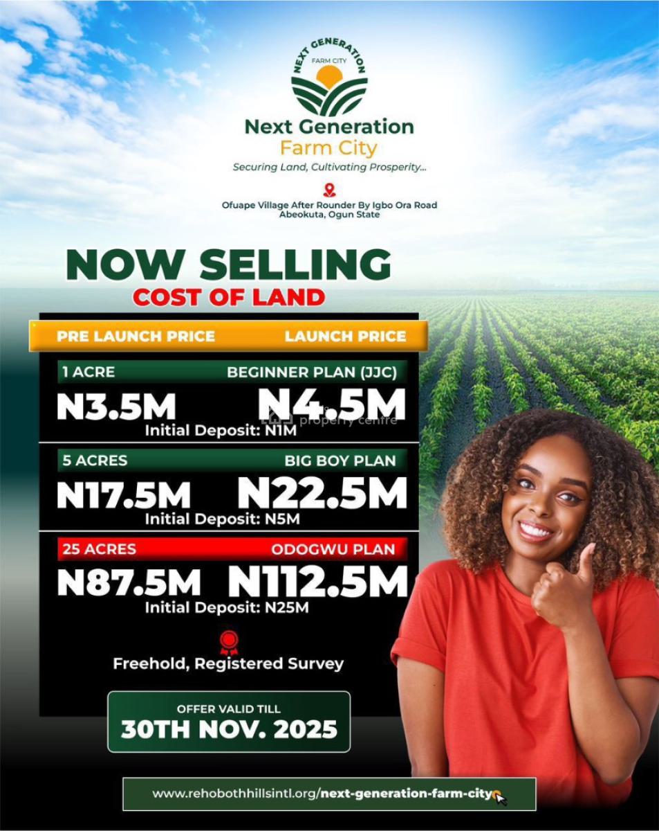 Next Generation Farm City - Premium Farm Estate in Abeokuta, N1million Deposit for an Acre in Farmland & Earn 5m Annually on Cocoa, Abeokuta North, Ogun, Mixed-use Land for Sale
