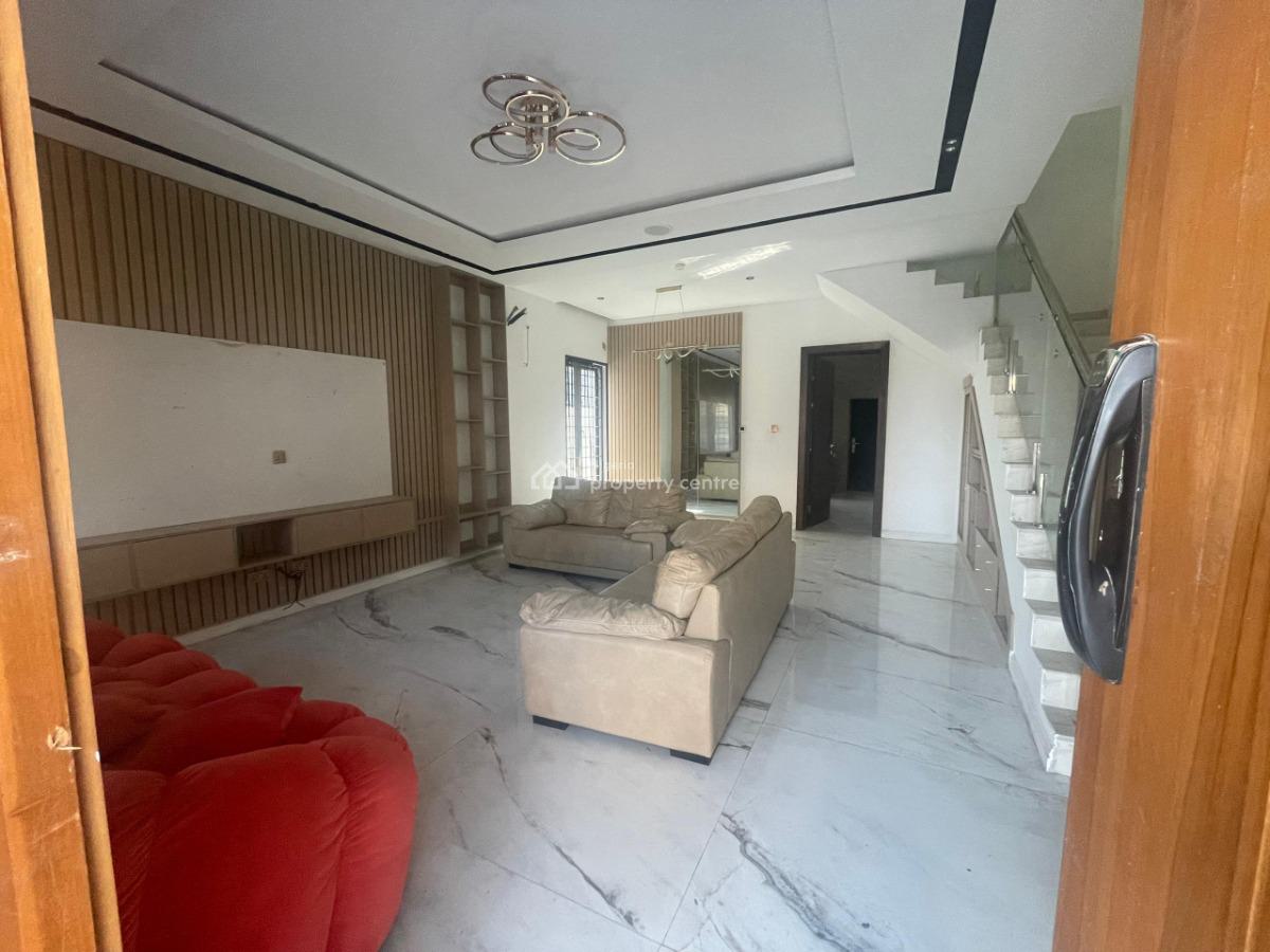 Furnished 4bedroom Terrace with Bq Pool 24hours Light, Access Coded Estate, Ologolo, Lekki, Lagos, Flat / Apartment for Rent