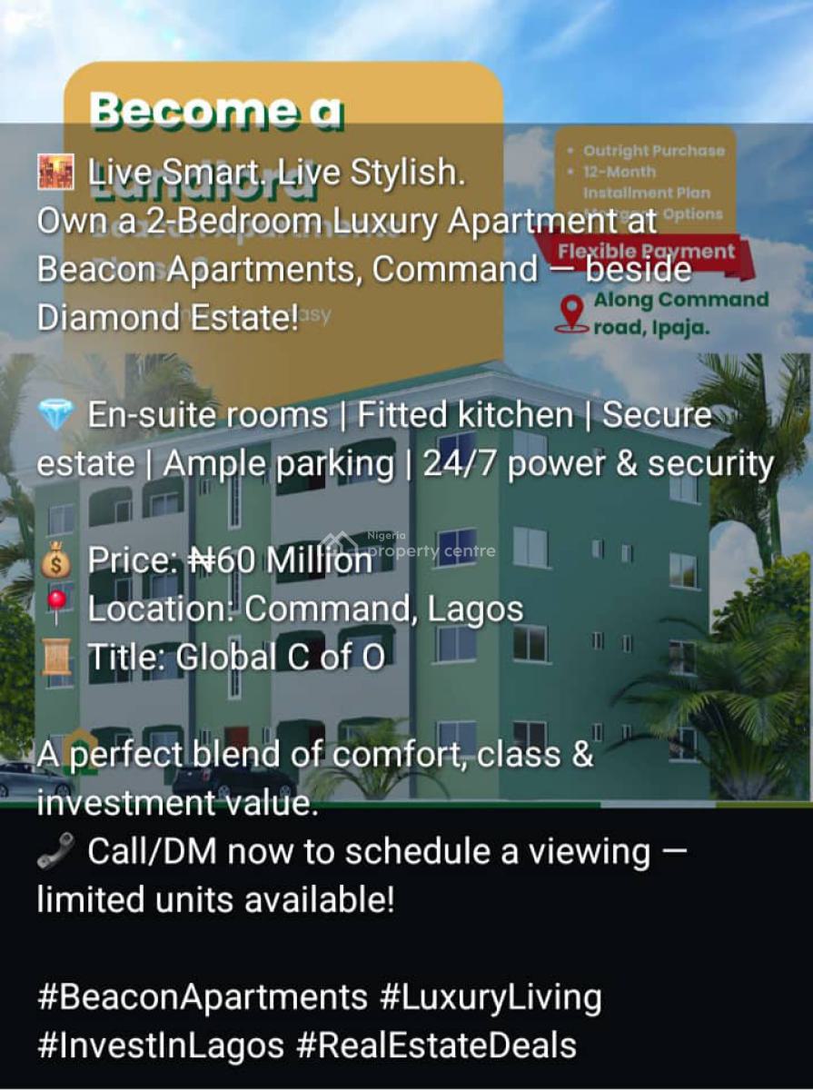 Luxury 2bedroom Flat, Ipaja, Lagos, Flat / Apartment for Sale