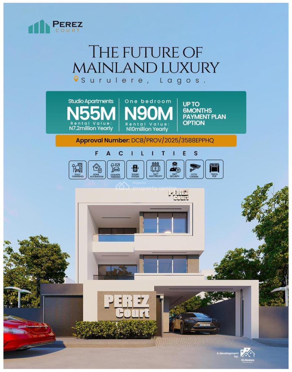 Magnificent Built Studio Apartment That Sweet for Take in, C of O, Surulere, Lagos, Self Contain (single Rooms) for Sale