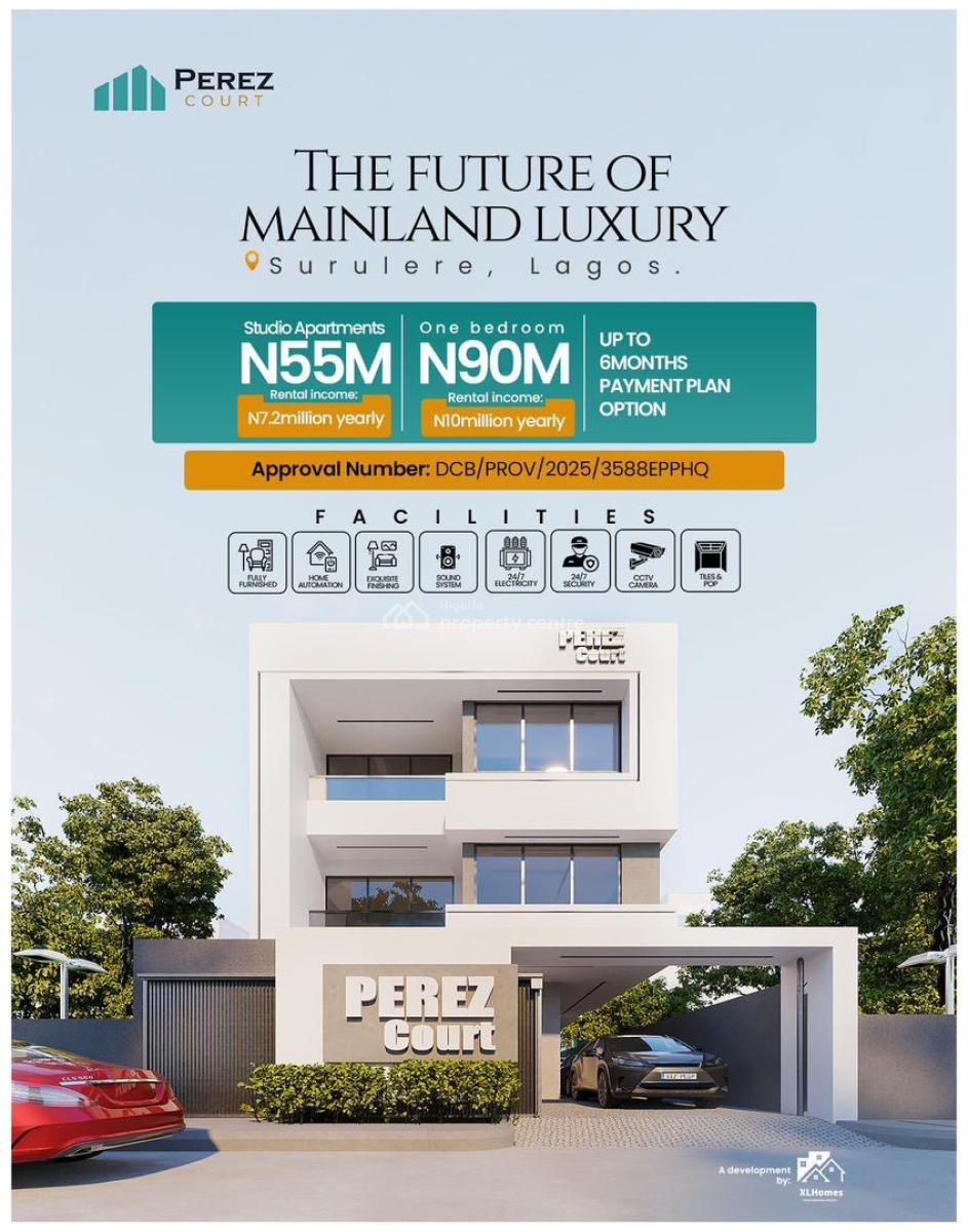 Magnificent Built Studio Apartment That Sweet for Take in, C of O, Surulere, Lagos, Self Contain (single Rooms) for Sale